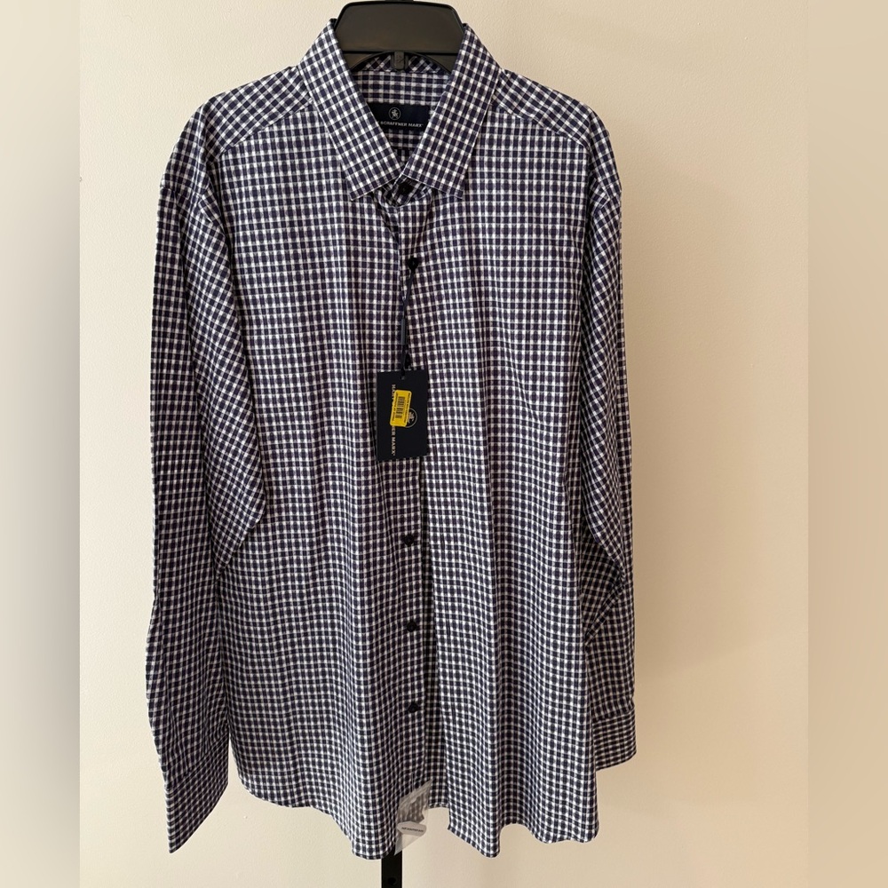 ⚫️ Nwt Hart Schaffer Marx mens large men’s large linge sleeve button down shirt